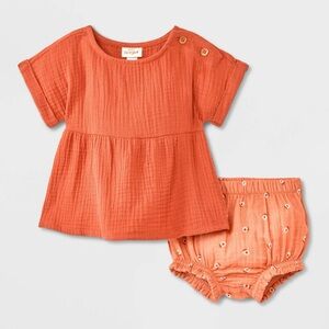 Baby Girls' Short Sleeve Gauze Short Set - Cat & Jack™